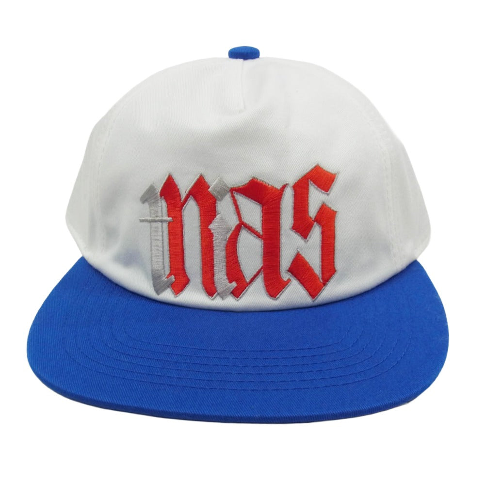 SAINT MICHAEL セントマイケル 25AW SM-HR1-0000-C22 × NAS CAP ロゴ刺繍 バイカラー キャップ 帽子 ホワイト系 OS【新古品】【未使用】【中古】