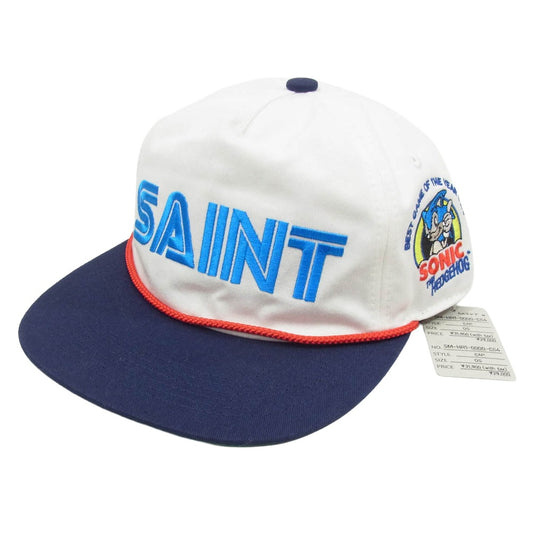 SAINT MICHAEL セントマイケル 25AW SM-HR1-0000-C64 × SEGA セガ CAP ロゴ 刺繡 キャップ 帽子 ホワイト系 OS【新古品】【未使用】【中古】