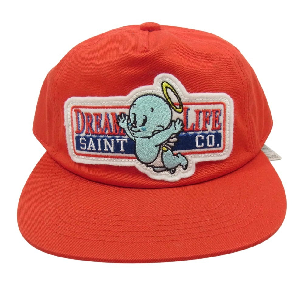 SAINT MICHAEL セントマイケル 25AW SM-HR1-0000-093 CAP BABY MICHAEL ワッペンデザイン キャップ 帽子 レッド系 OS【新古品】【未使用】【中古】