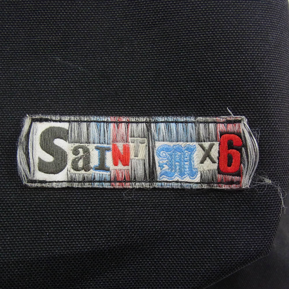 SAINT MICHAEL セントマイケル 23SS SM-S23-0000-077 BAG BACKPACK ロゴ刺繍 バックパック リュックサック バッグ ブラック系【中古】