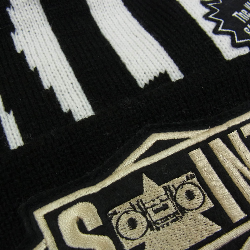 SAINT MICHAEL セントマイケル 25AW SM-HR1-0000-C13 × The KLF KNIT CAP ロゴ刺繍 ニット キャップ 帽子 ブラック系 OS【新古品】【未使用】【中古】
