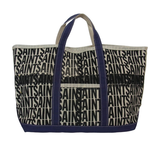 SAINT MICHAEL セントマイケル SM-YS1-0000-098 TOTE L ロゴプリント コットン トートバッグ パープル系【中古】