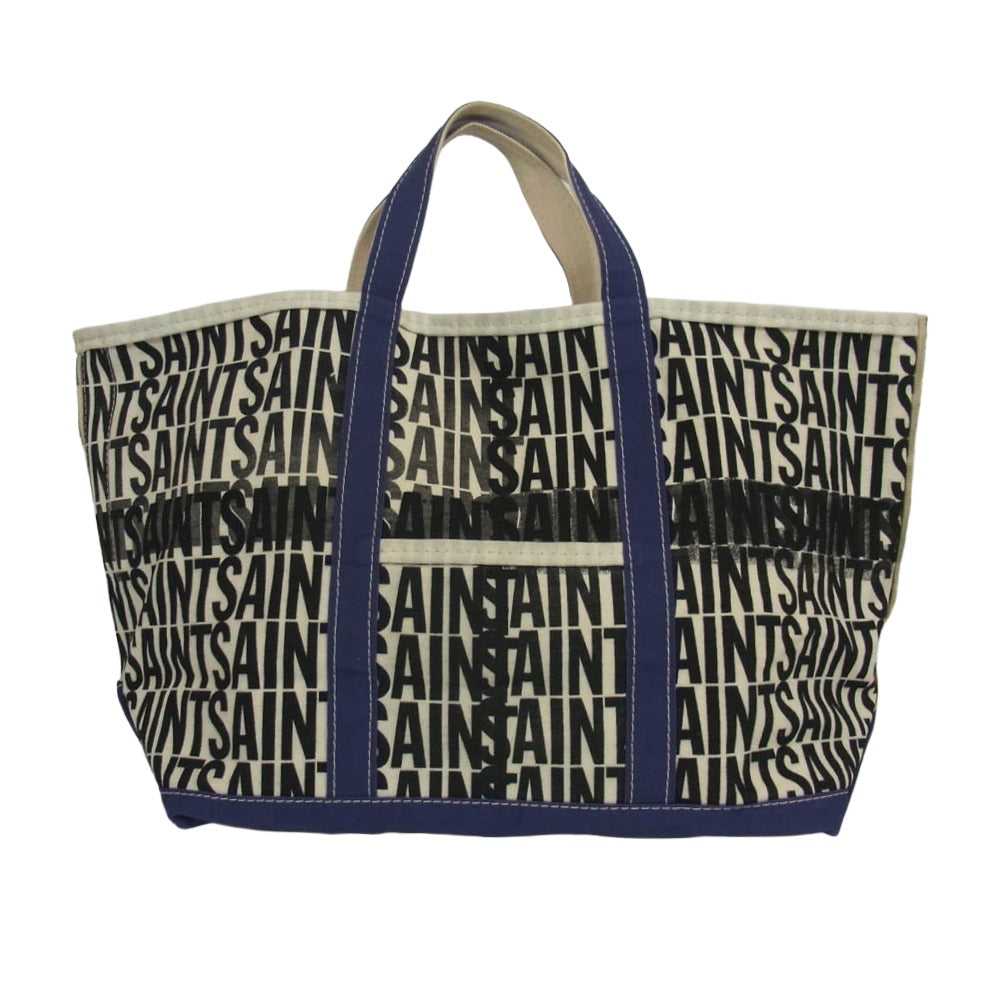 SAINT MICHAEL セントマイケル SM-YS1-0000-098 TOTE L ロゴプリント コットン トートバッグ パープル系【中古】