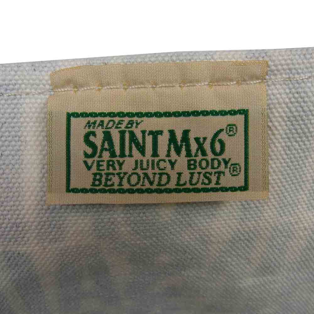 SAINT MICHAEL セントマイケル SM-YS1-0000-098 TOTE L ロゴプリント コットン トートバッグ パープル系【中古】