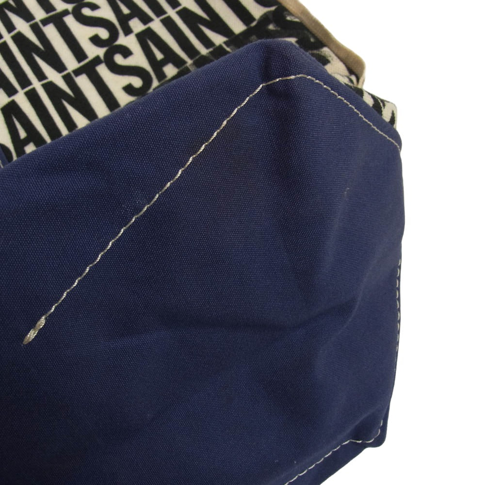 SAINT MICHAEL セントマイケル SM-YS1-0000-098 TOTE L ロゴプリント コットン トートバッグ パープル系【中古】