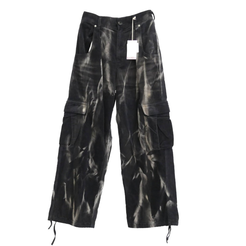 カミヤ 25AW G15PT034-0 Sun Faded Corduroy Fatigue Pants サンフェード加工 コーデュロイ ファティーグ パンツ チャコール系 S【新古品】【未使用】【中古】