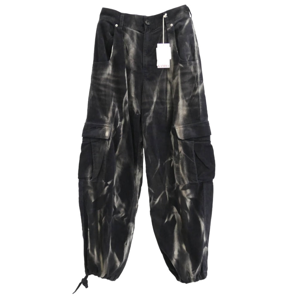 カミヤ 25AW G15PT034-0 Sun Faded Corduroy Fatigue Pants サンフェード加工 コーデュロイ ファティーグ パンツ チャコール系 S【新古品】【未使用】【中古】