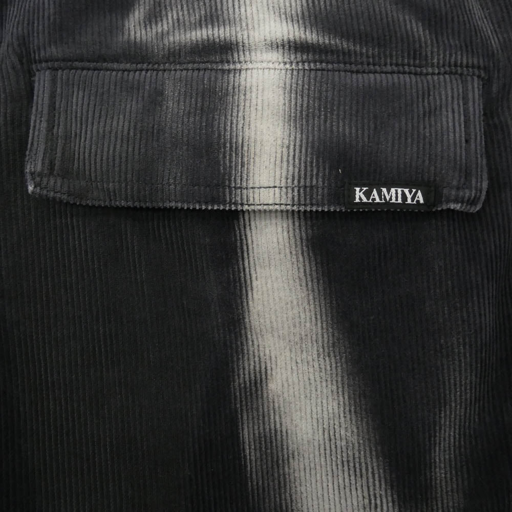 カミヤ 25AW G15PT034-0 Sun Faded Corduroy Fatigue Pants サンフェード加工 コーデュロイ ファティーグ パンツ チャコール系 S【新古品】【未使用】【中古】