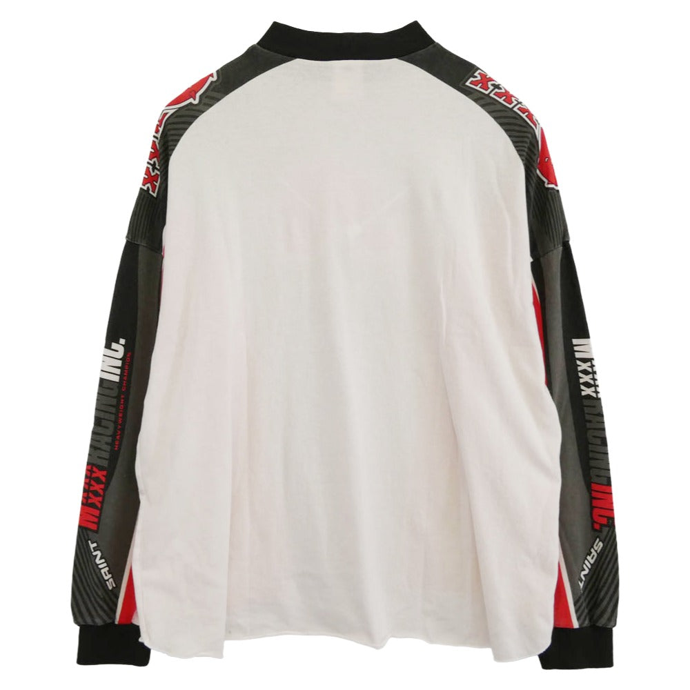 SAINT MICHAEL セントマイケル 25AW SM-HR1-0000-039 MORTOR CYCLE LS TEE モーターサイクル フロントプリント 長袖カットソー グレー系 OS【極上美品】【中古】