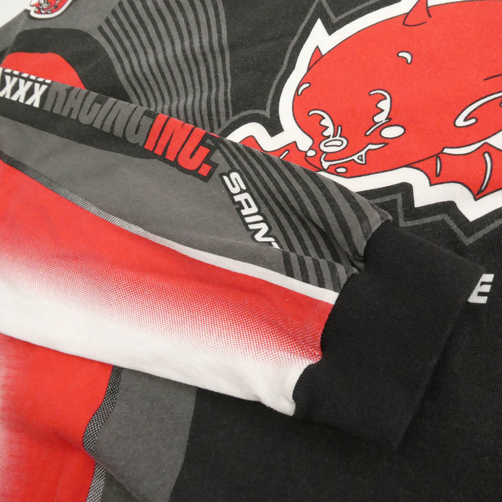 SAINT MICHAEL セントマイケル 25AW SM-HR1-0000-039 MORTOR CYCLE LS TEE モーターサイクル フロントプリント 長袖カットソー グレー系 OS【極上美品】【中古】
