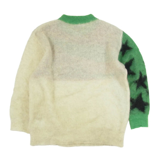 SAINT MICHAEL セントマイケル 21AW SM-A21-0000-054 × DENIM TEARS デニムティアーズ MOHAIR KNIT SWTER モヘヤ混 ニット セーター オフホワイト系 M【中古】