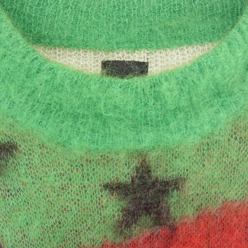 SAINT MICHAEL セントマイケル 21AW SM-A21-0000-054 × DENIM TEARS デニムティアーズ MOHAIR KNIT SWTER モヘヤ混 ニット セーター オフホワイト系 M【中古】