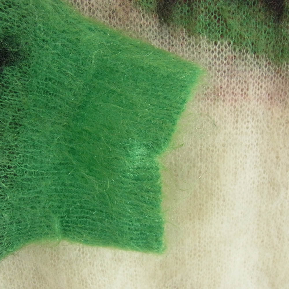 SAINT MICHAEL セントマイケル 21AW SM-A21-0000-054 × DENIM TEARS デニムティアーズ MOHAIR KNIT SWTER モヘヤ混 ニット セーター オフホワイト系 M【中古】