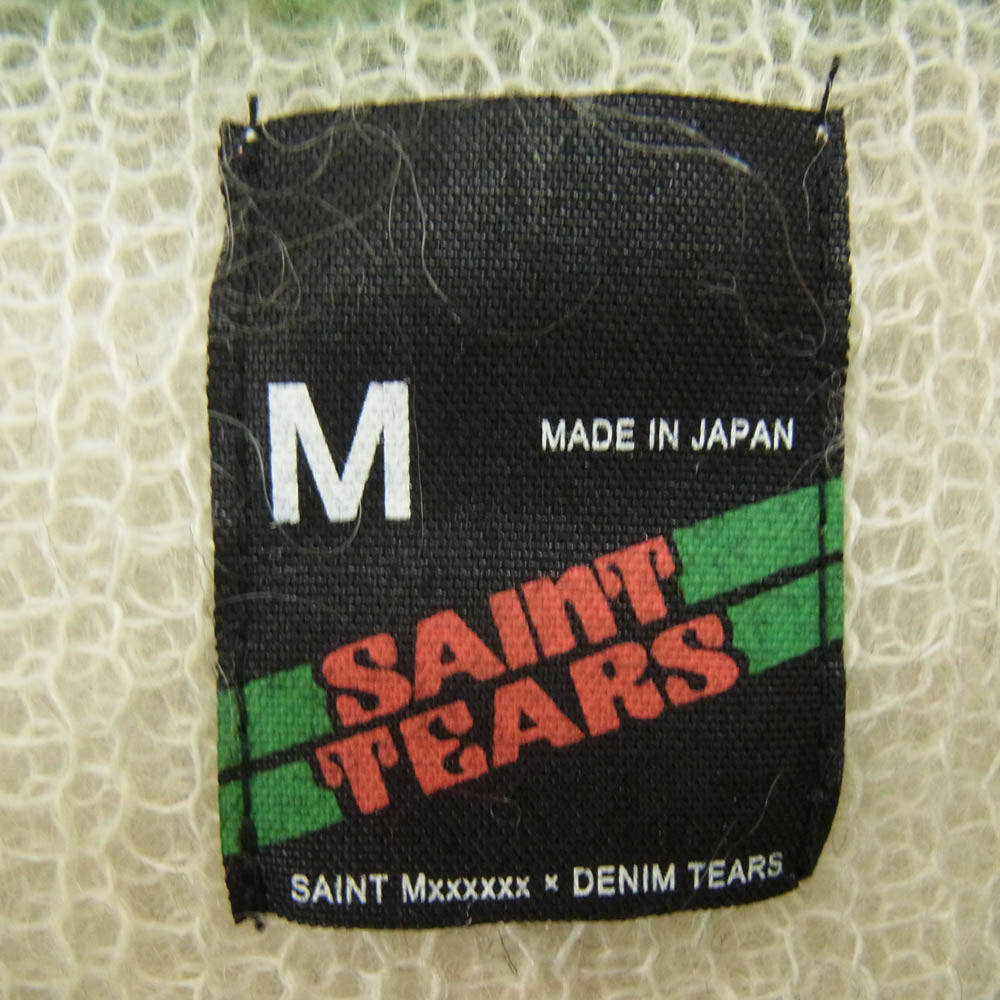 SAINT MICHAEL セントマイケル 21AW SM-A21-0000-054 × DENIM TEARS デニムティアーズ MOHAIR KNIT SWTER モヘヤ混 ニット セーター オフホワイト系 M【中古】