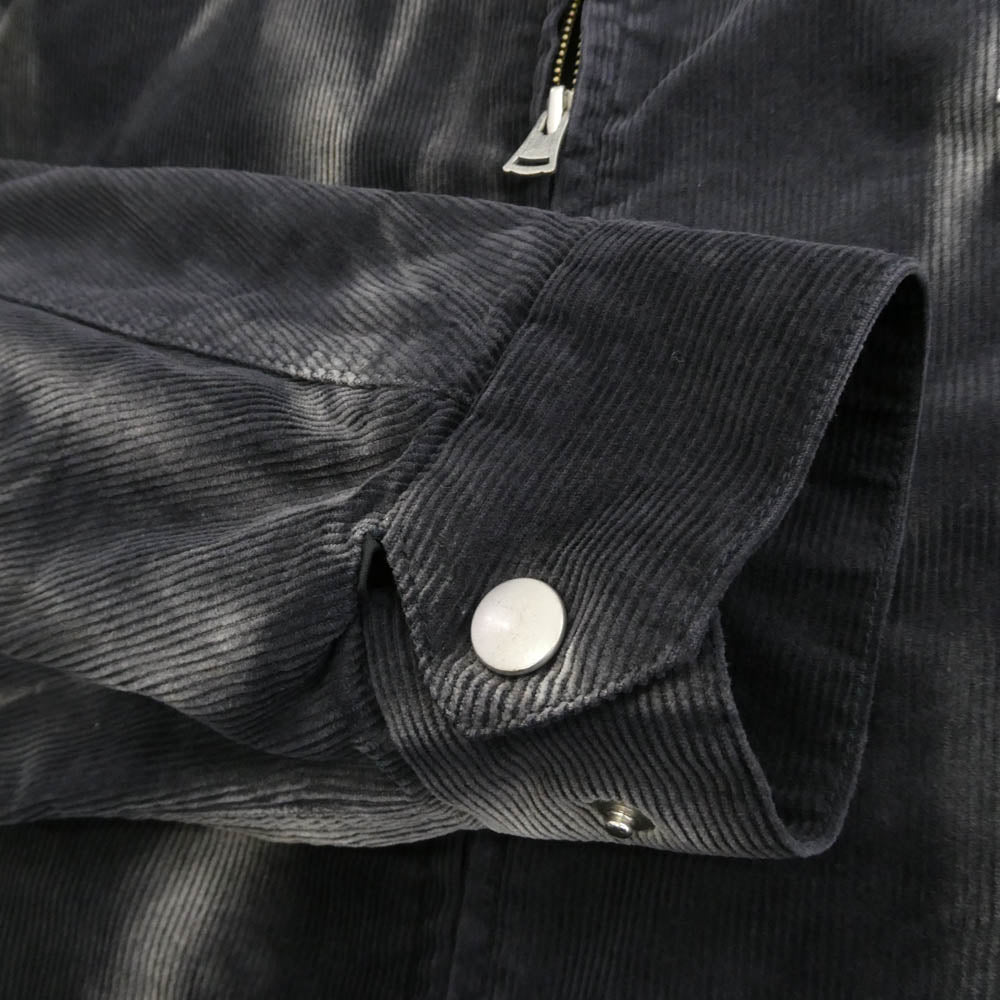 カミヤ 25AW G15BL033-0 Sun Faded Corduroy Work Blouson バック刺繍 サンフェード加工 コーデュロイ ワークブルゾン ジップアップジャケット チャコール系 S【新古品】【未使用】【中古】