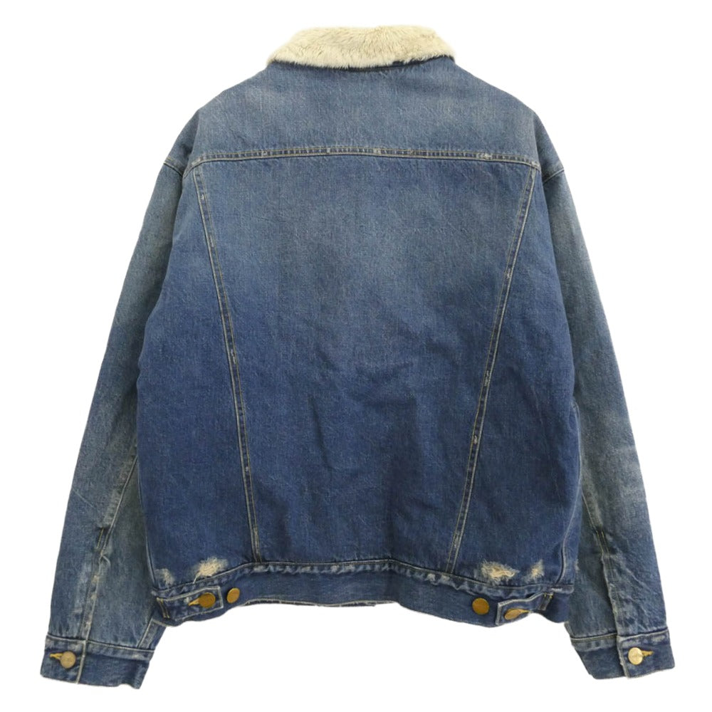 カミヤ 25AW G15BL048-0 Boa Lining Denim Jacket ダメージ加工 ボアライニング デニム ジャケット インディゴブルー系 S【新古品】【未使用】【中古】