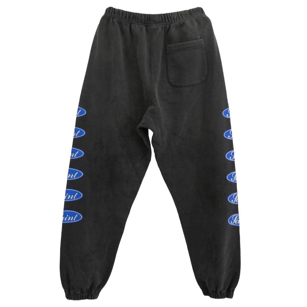 SAINT MICHAEL セントマイケル 25AW SM-HR1-0000-061 SWEAT PANTS LOVE AMONG ヴィンテージ加工 ロゴプリント スウェット パンツ グレー系 M【極上美品】【中古】