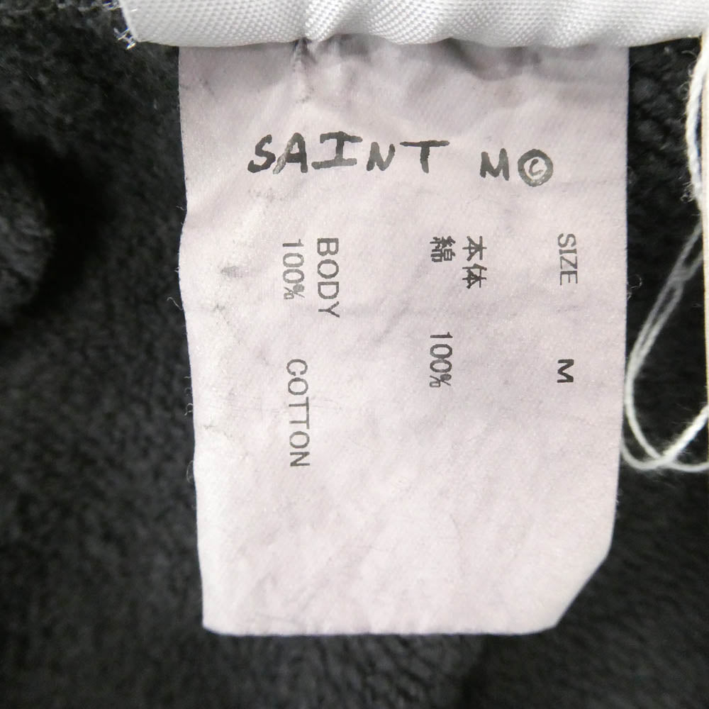 SAINT MICHAEL セントマイケル 25AW SM-HR1-0000-061 SWEAT PANTS LOVE AMONG ヴィンテージ加工 ロゴプリント スウェット パンツ グレー系 M【極上美品】【中古】