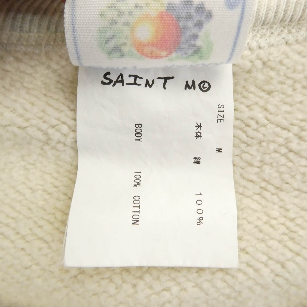 SAINT MICHAEL セントマイケル 23SS SM-S23-0000-095 × Kosuke Kawamura 河村康輔 KK_CRW SWEAT MOTHER ダメージ加工 クルーネック スウェット グレー系 M【中古】