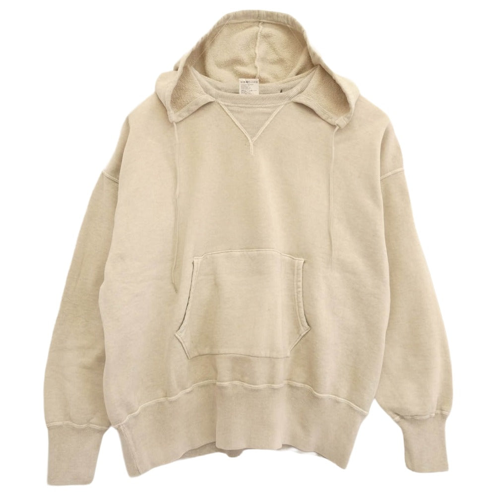 SAINT MICHAEL セントマイケル 25AW SM-HR1-0000-C55 × BerBerJin ベルベルジン AFTER HOODED HOODIE 後付け プルオーバーパーカー フーディー ベージュ系 L【極上美品】【中古】