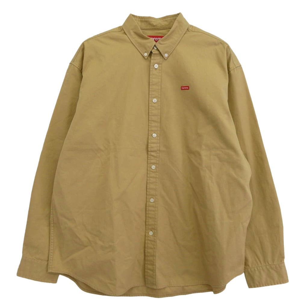 Supreme シュプリーム 23AW Small Box Logo Shirt スモール ボックス ロゴ シャツ ベージュ系 L【美品】【中古】