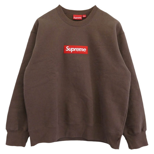 Supreme シュプリーム 22AW Box Logo Crewneck ボックス ロゴ クルーネック スウェット ブラウン系 L【中古】
