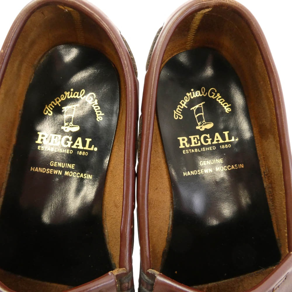 REGAL リーガル レザー タッセル ローファー ダークブラウン系 23.5【中古】