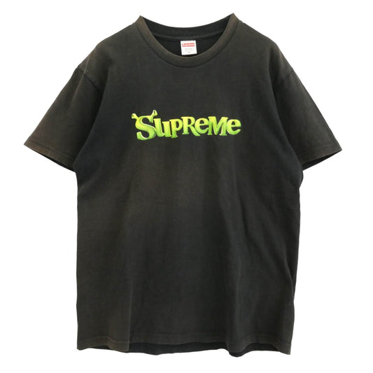 Supreme シュプリーム 21AW Shrek Tee シュレック ロゴ フロント プリント半袖Tシャツ カットソー ブラック系 M【中古】