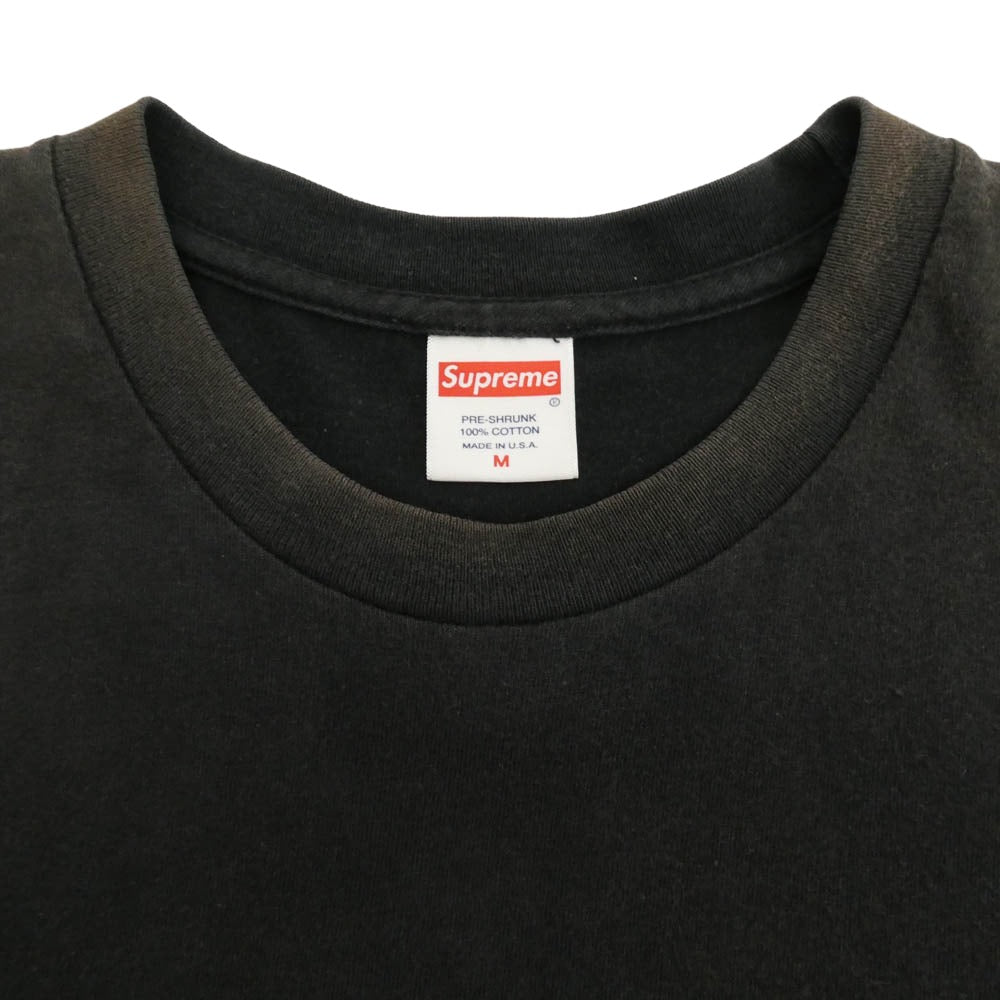 Supreme シュプリーム 21AW Shrek Tee シュレック ロゴ フロント プリント半袖Tシャツ カットソー ブラック系 M【中古】