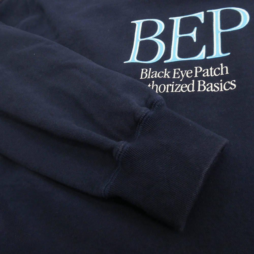 BlackEyePatch ブラックアイパッチ BEP OS LOGO SWEAT ロゴプリント スウェット トレーナー ネイビー系 XL【中古】