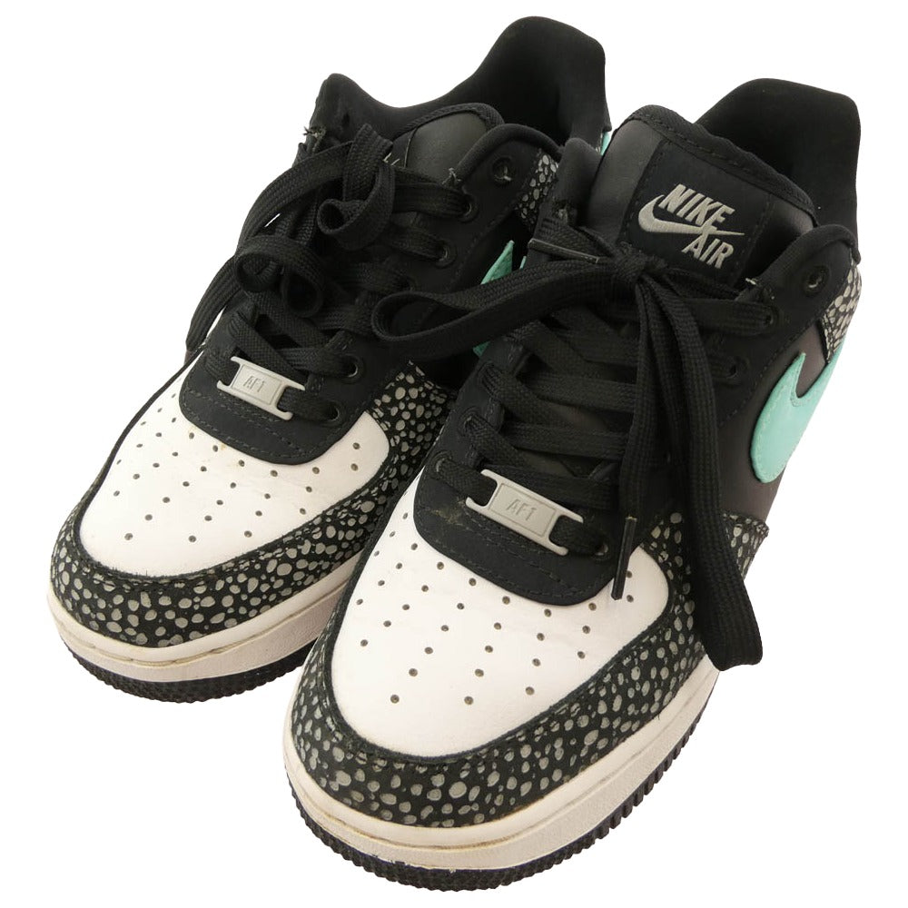 NIKE ナイキ DH7128-991 AIR FORCE 1 LOW BY YOU SAFARI COLOR エアフォース1 バイユー ローカットスニーカー ブラック系 ライトブルー系 25cm【中古】