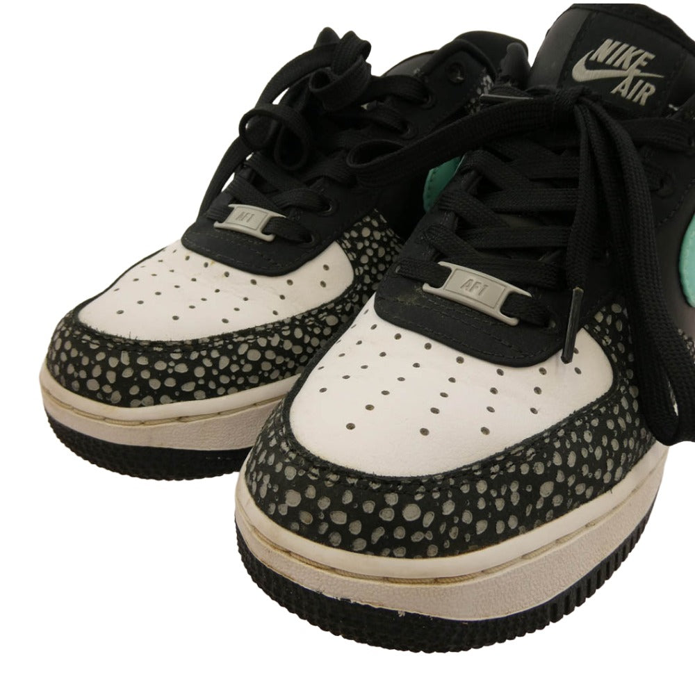 NIKE ナイキ DH7128-991 AIR FORCE 1 LOW BY YOU SAFARI COLOR エアフォース1 バイユー ローカットスニーカー ブラック系 ライトブルー系 25cm【中古】