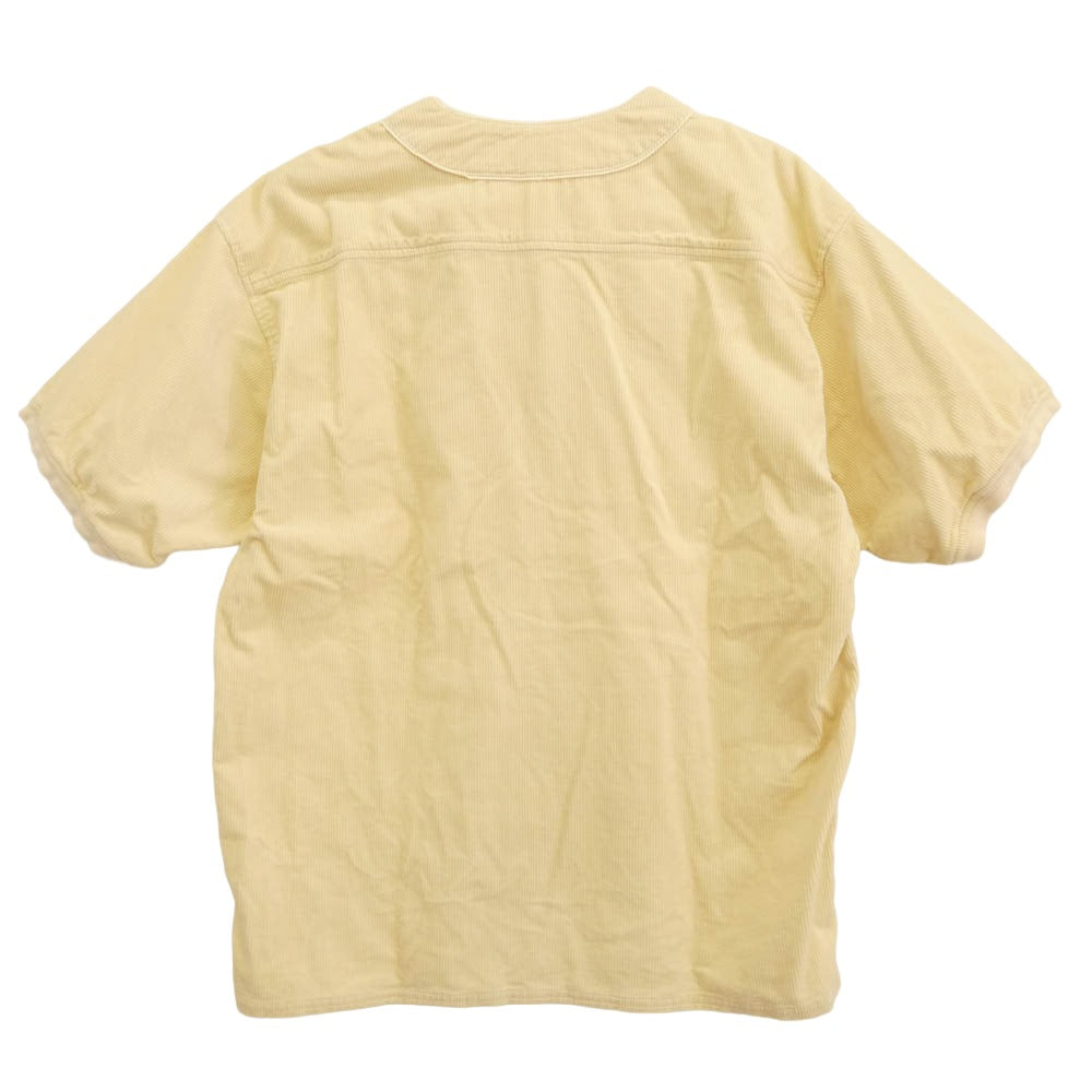 UNDEFEATED アンディフィーテッド 220077012033 CORD S/S BASEBALL JERSEY フロントロゴ コーデュロイ ベースボールシャツ 半袖 シャツ アイボリー XL【中古】