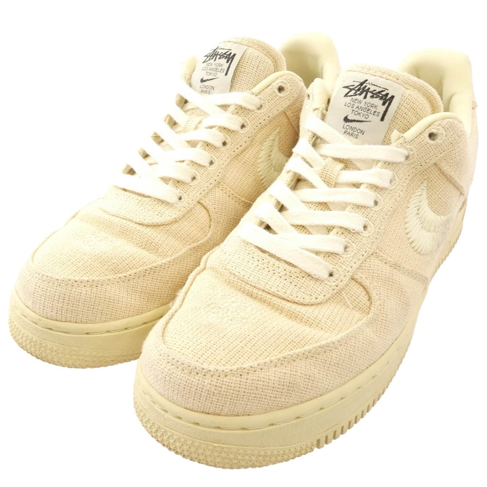 NIKE ナイキ CZ9084-200 × Stussy ステューシー Air Force 1 Low Fossil Stone エアフォース 1 ローカットスニーカー ベージュ系 26cm【中古】