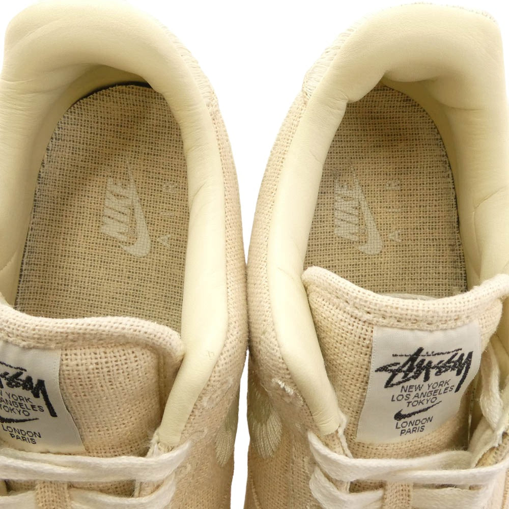 NIKE ナイキ CZ9084-200 × Stussy ステューシー Air Force 1 Low Fossil Stone エアフォース 1 ローカットスニーカー ベージュ系 26cm【中古】