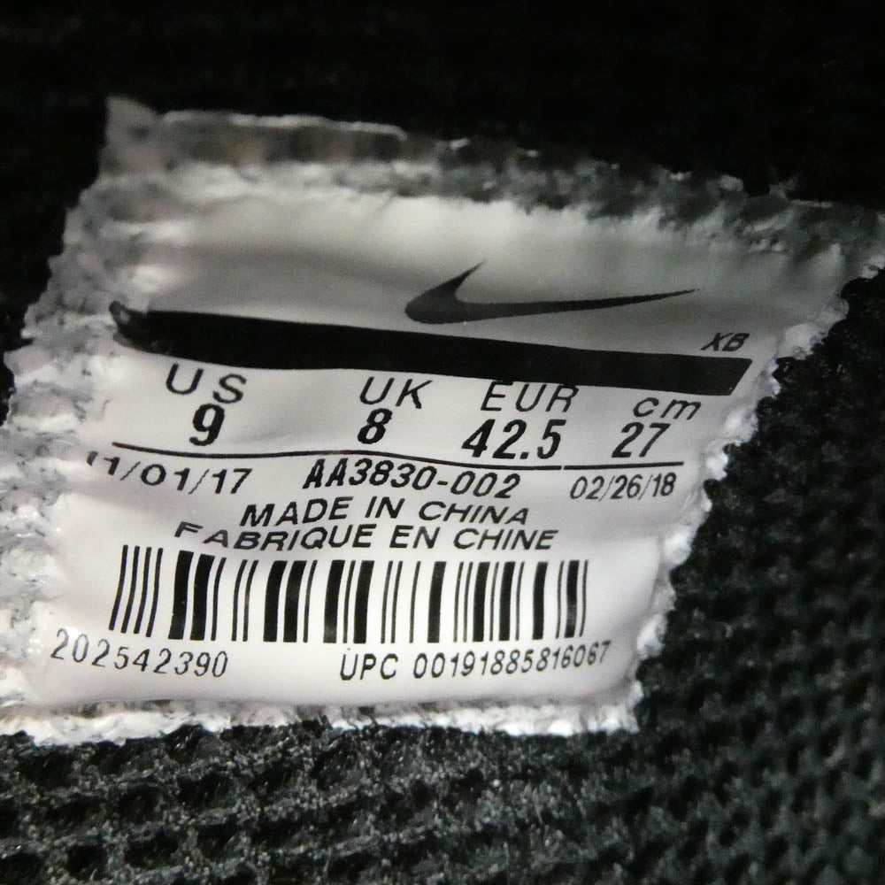 NIKE ナイキ AA3830-002 × Off-White オフホワイト Air Presto Black エアプレスト ローカットスニーカー ブラック系 27cm【中古】