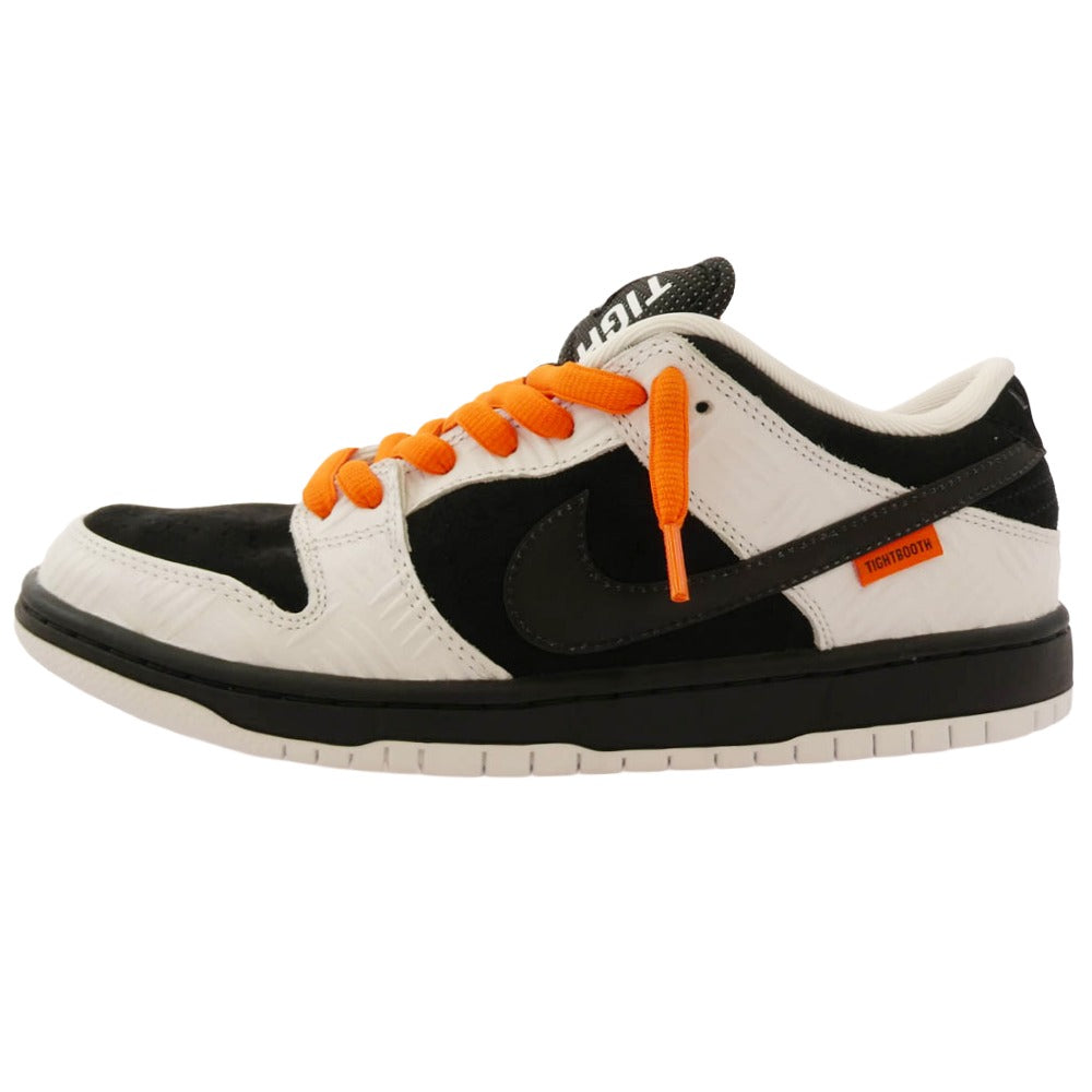 NIKE ナイキ FD2629-100 × TIGHTBOOTH タイトブース SB Dunk Low Pro QS Black and White ダンク ロー プロ ローカットスニーカー ブラック系 オレンジ系 27cm【中古】