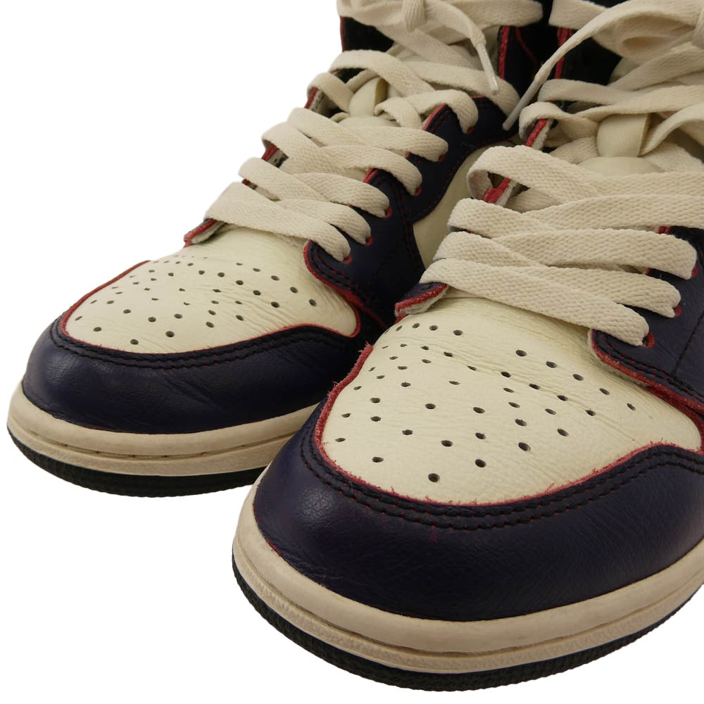 NIKE ナイキ CD6578-507 SB × Air Jordan 1 Retro High La To Chicago AJ1 エアジョーダン シカゴ ハイカット スニーカー パープル系 イエロー系 26cm【中古】