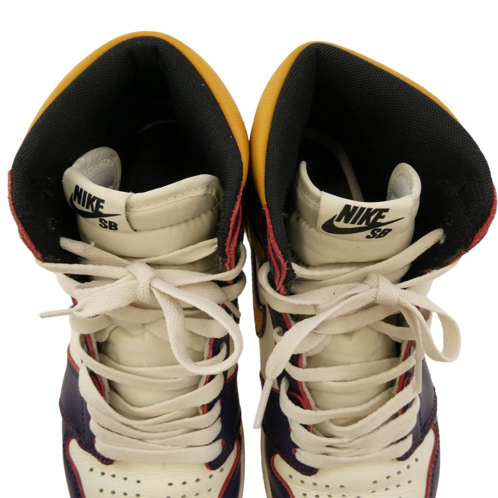 NIKE ナイキ CD6578-507 SB × Air Jordan 1 Retro High La To Chicago AJ1 エアジョーダン シカゴ ハイカット スニーカー パープル系 イエロー系 26cm【中古】