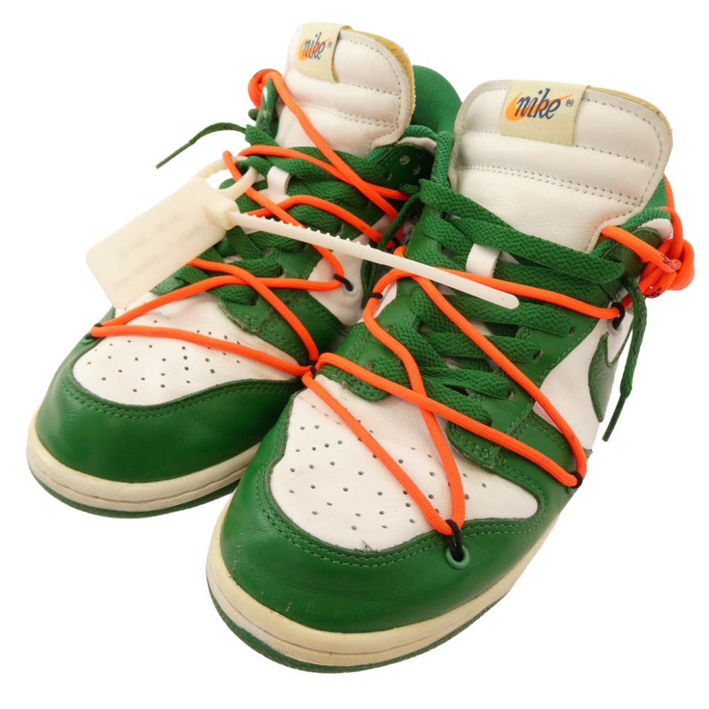 NIKE ナイキ CT0856-100 × Off-White オフホワイト Dunk Low White Pine Green ダンク ローカットスニーカー グリーン系 27cm【中古】