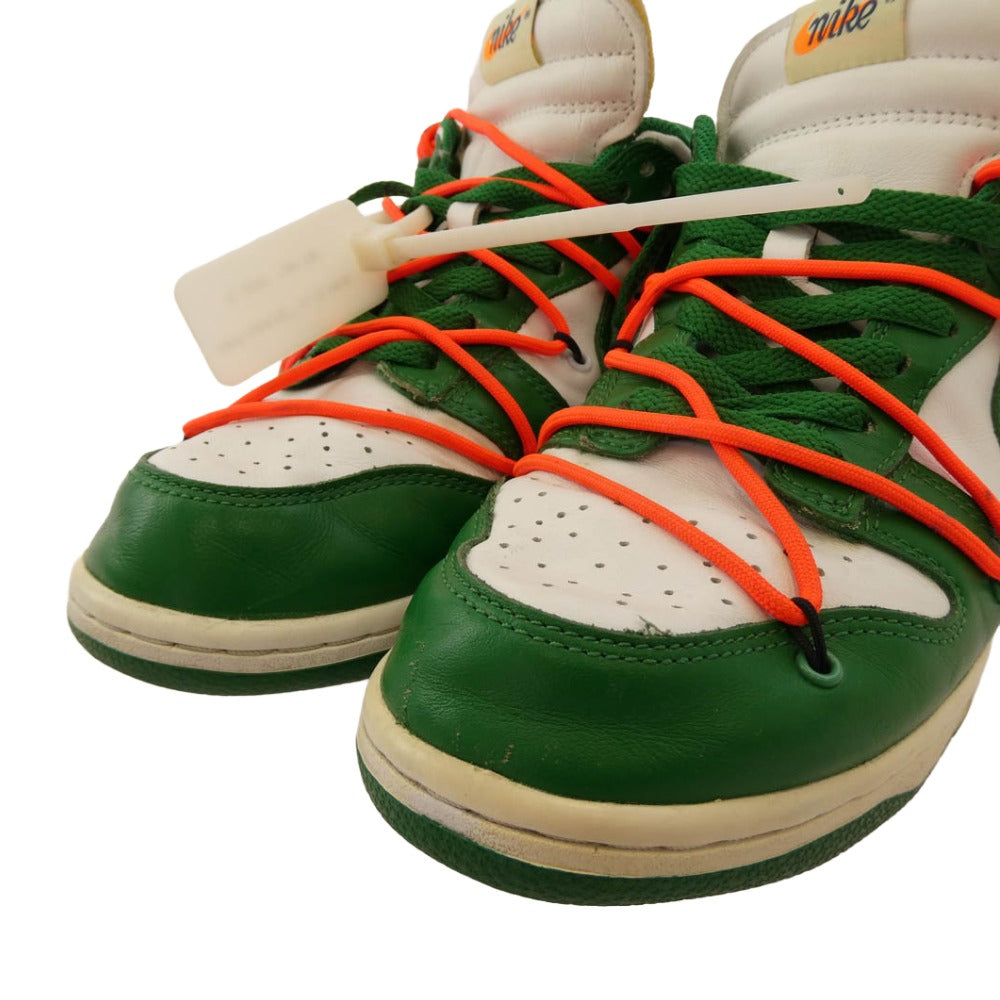 NIKE ナイキ CT0856-100 × Off-White オフホワイト Dunk Low White Pine Green ダンク ローカットスニーカー グリーン系 27cm【中古】