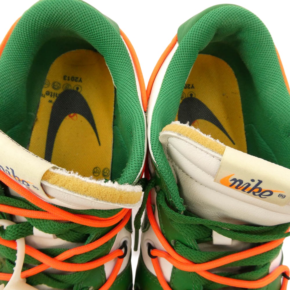 NIKE ナイキ CT0856-100 × Off-White オフホワイト Dunk Low White Pine Green ダンク ローカットスニーカー グリーン系 27cm【中古】