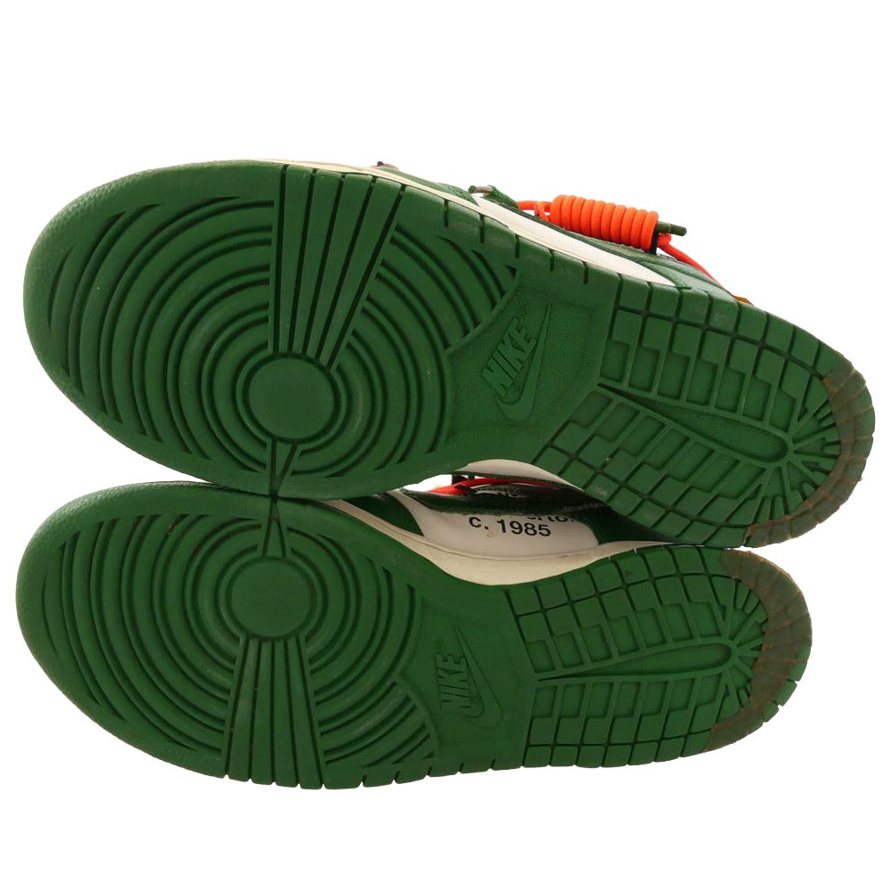 NIKE ナイキ CT0856-100 × Off-White オフホワイト Dunk Low White Pine Green ダンク ローカットスニーカー グリーン系 27cm【中古】