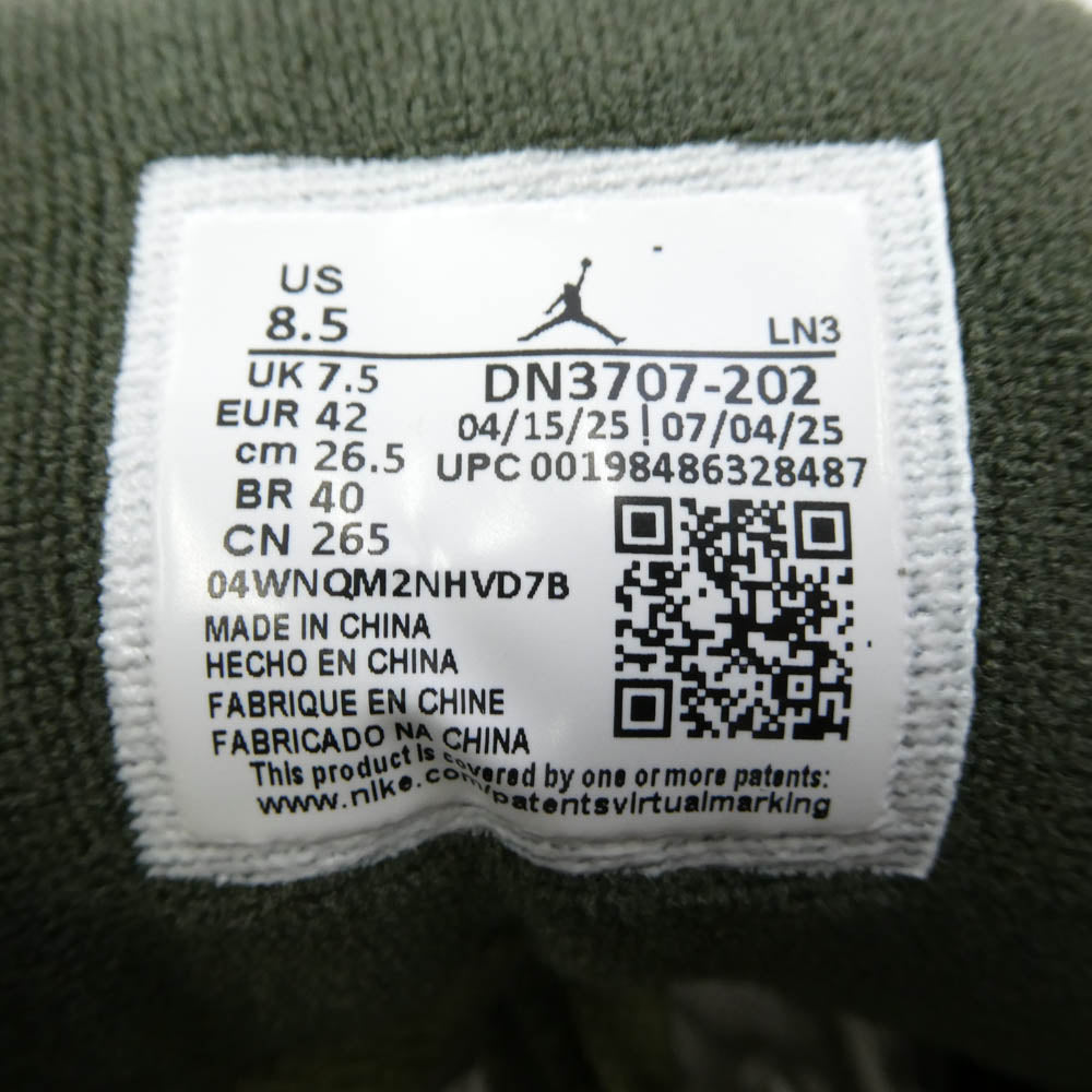 NIKE ナイキ DN3707-202 AIR JORDAN 3 RETRO FAMILY AFFAIR エア ジョーダン レトロ ファミリー アフィアー スニーカー モスグリーン系 26.5cm【極上美品】【中古】
