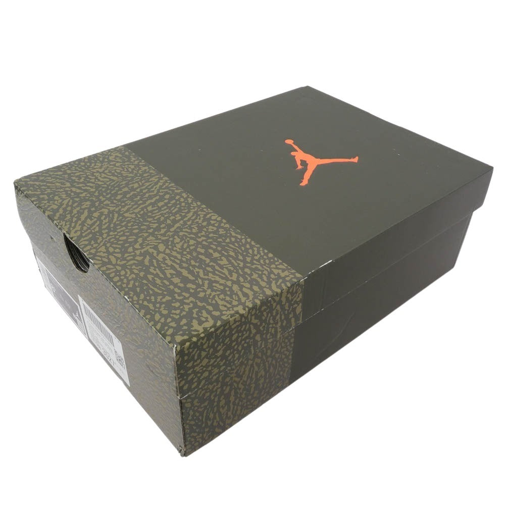 NIKE ナイキ DN3707-202 AIR JORDAN 3 RETRO FAMILY AFFAIR エア ジョーダン レトロ ファミリー アフィアー スニーカー モスグリーン系 26.5cm【極上美品】【中古】