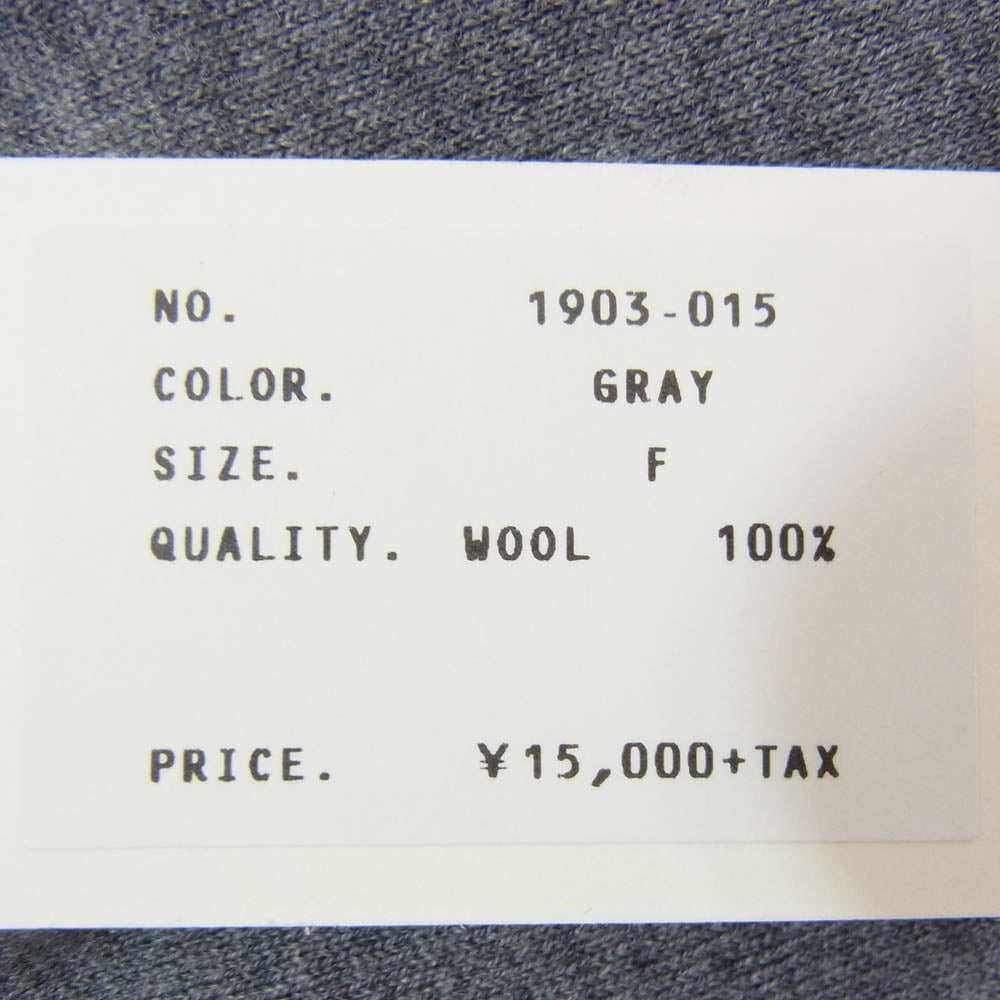 crepuscule クレプスキュール 1903-015 stole ウール ストール マフラー グレー系 F【美品】【中古】