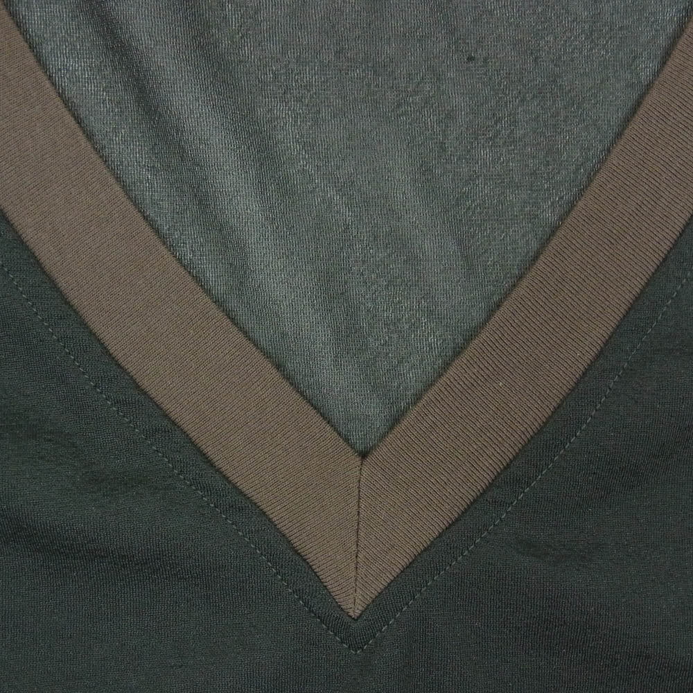 Needles ニードルス OT256 L/S V NECK TEE - POLY TRICOT CHIFFON ロングスリーブ Vネックティー ポリ トリコット シフォン チャコール系 M【中古】