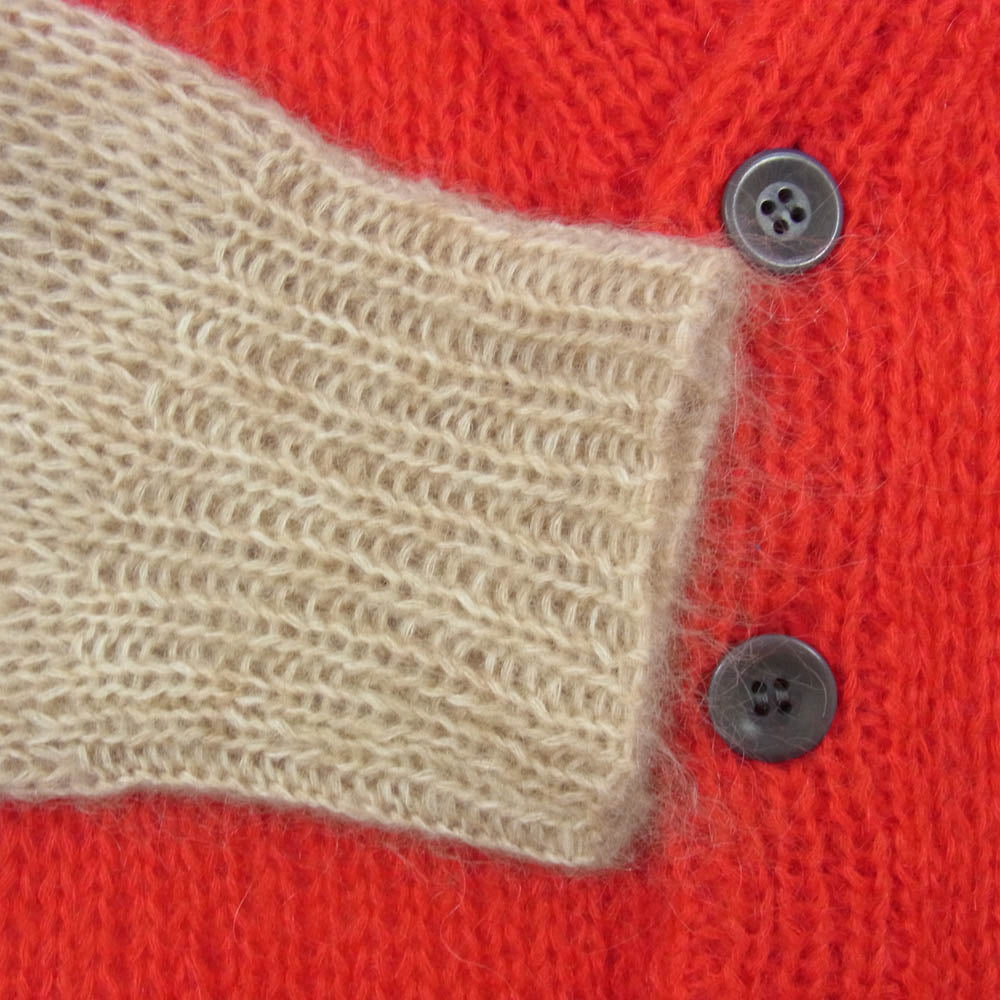 NOMA t.d. N36-KN01 Hand Knitted Mohair Cardigan ハンド ニット モヘア カーディガン ピンク系 1【中古】