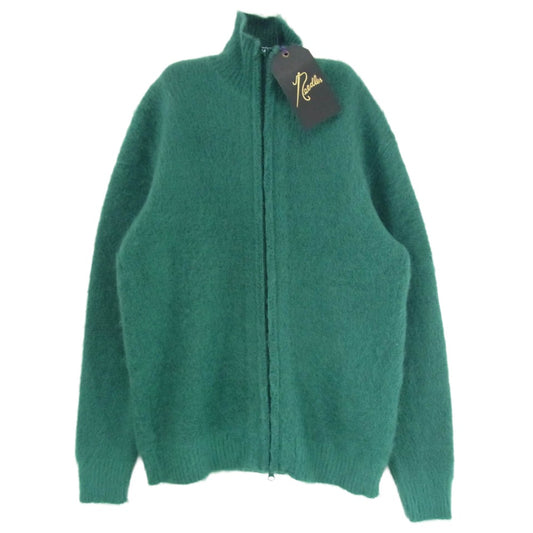 Needles ニードルス NS283 Zipped Mohair Cardigan ジップ モヘア カーディガン グリーン系 S【中古】