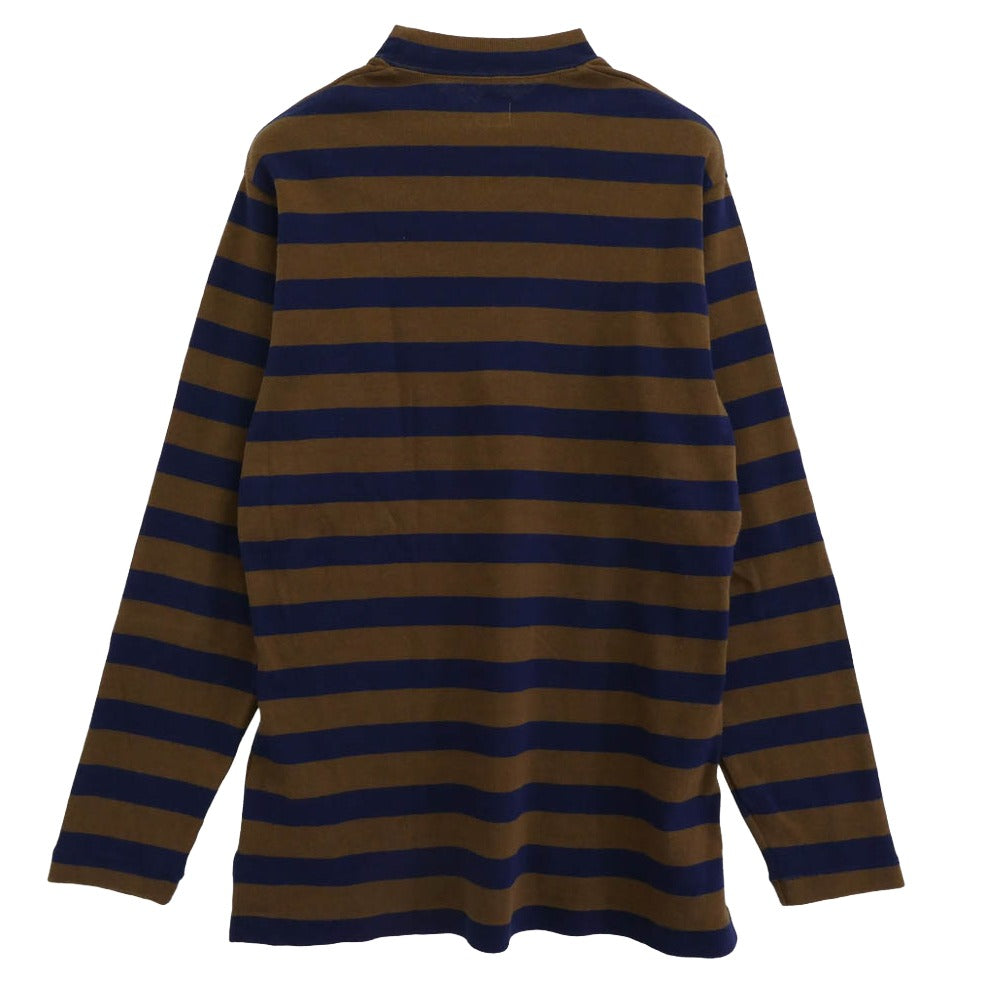 ANATOMICA アナトミカ 21SS 530-561-08 MARNIER 1910 CREW NECK L/S 長袖 クルーネック ボーダー Ｔシャツ ブラウン系 ネイビー系 M【中古】